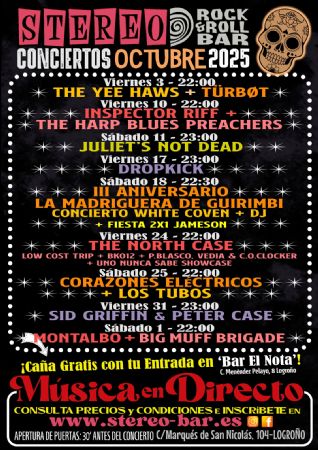 OCTUBRE STEREO ROCK BAR CONCIERTO LOGROÑO MÚSICA DIRECTO