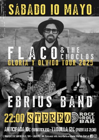 FLACO CHOCLO EBRIUS concierto stereo rock bar logroño música