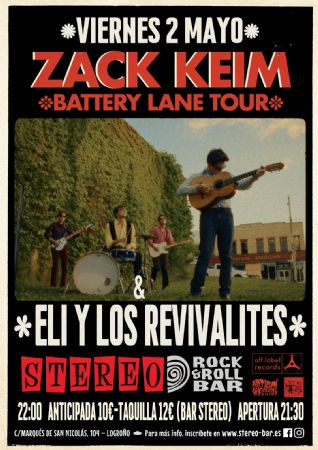 Zack Keim Revival concierto stereo rock bar logroño música