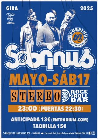 SOBRINUS concierto Logroño Stereo Rock Bar Música Directo