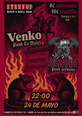 NERVIO VENKO stereo rock bar concierto música logroño