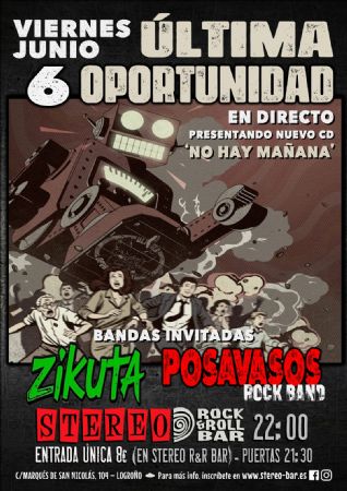 oportunidad zikuta stereo rock bar concierto logroño música