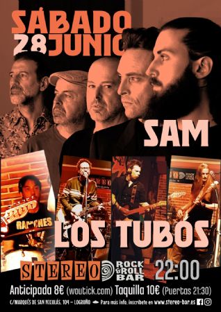 SAM LOS TUBOS stereo rock bar concierto música logroño