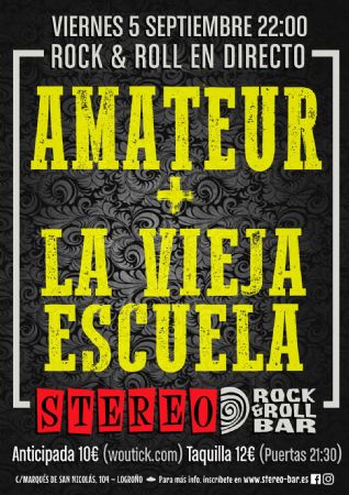 AMATEUR LVJ STEREO ROCK BAR CONCIERTO LOGROÑO MÚSICA