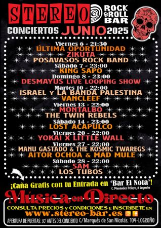 JUNIO STEREO ROCK BAR CONCIERTO LOGROÑO MÚSICA DIRECTO