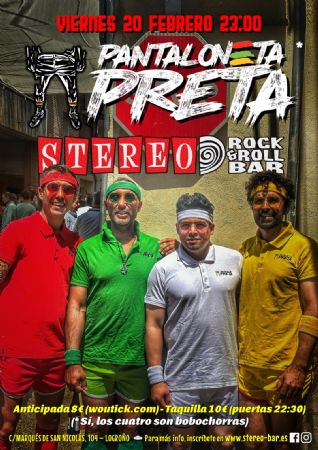 PANTALONETA STEREO ROCK BAR LOGRO&Ntilde;O CONCIERTO M&Uacute;SICA DIRECTO