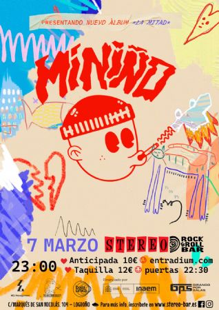 MINI&Ntilde;O STEREO ROCK BAR CONCIERTO LOGRO&Ntilde;O M&Uacute;SICA DIRECTO