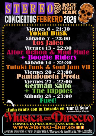 FEBEREO CONCIERTOS STEREO ROCK BAR LOGRO&Ntilde;O M&Uacute;SICA DIRECTO