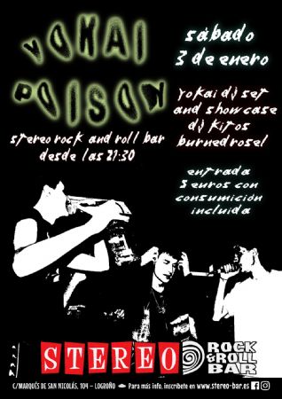 yokai poison stereo rock bar concierto logro&ntilde;o m&uacute;sica vivo