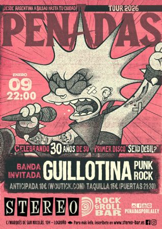 PENADAS GUILLOTINA STEREO ROCK BAR LOGROÑO CONCIERTO MÚSICA 