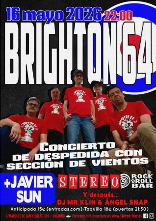 brighton 64 STEREO ROCK BAR LOGRO&Ntilde;O CONCIERTO M&Ntilde;USICA VIVO