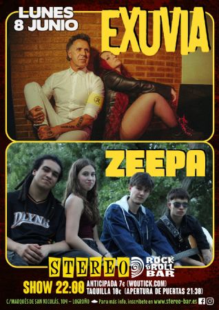 EXUVIA ZEEPA STEREO ROCK BAR CONCIERTO LOGRO&Ntilde;O M&Uacute;SICA VIVO
