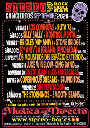 SEPTIEMBRE STEREO ROCK BAR LOGRO&Ntilde;O CONCIERTO M&Uacute;SICA DIRECTO