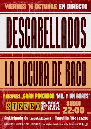 DESCABELLADOS STEREO ROCK BAR LOGRO&Ntilde;O CONCIERTO M&Uacute;SICA VIVO