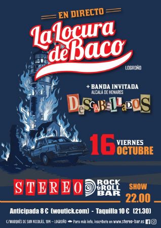 LOCURA BACO STEREO ROCK BAR LOGRO&Ntilde;O CONCIERTO M&Uacute;SICA DIRECTO